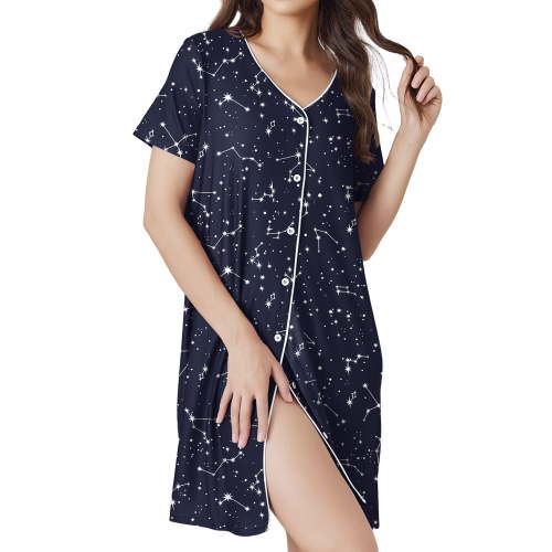 Avidlove Womens Nightgown Button Down Pajama Dress Sexy Ladies Sleepwear Maternity Night Shirts