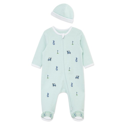 Golf Cotton Footie & Hat Set (Nordstrom Exclusive)