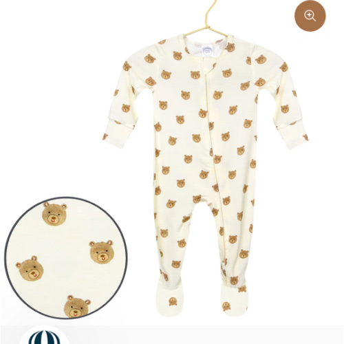 Teddy Zipper Footies