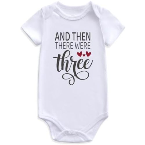 And then there were three pregnancy announcement grandparent baby announcement Baby Clothes