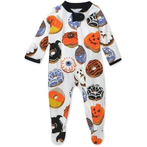 HonestBaby Baby Holiday Sleep and Play Footed Holiday Pajamas One-piece Sleeper Zip-front Organic Cotton Pjs