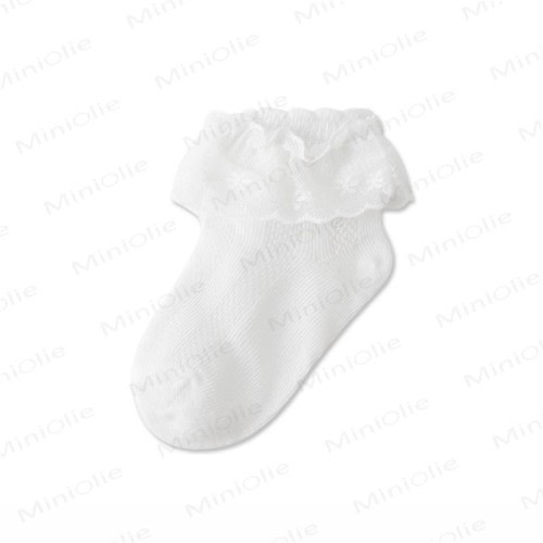 Baby Girl Solid Color Lace Socks