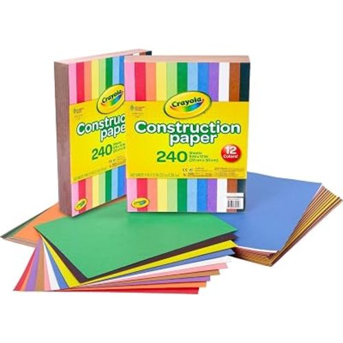 Crayola Construction Paper Bulk Pack (480 Sheets) – 10 Assorted Colors, 9x12, Teacher School Supplies & Classroom Must Haves, Card Making Craft Supplies, Art Paper