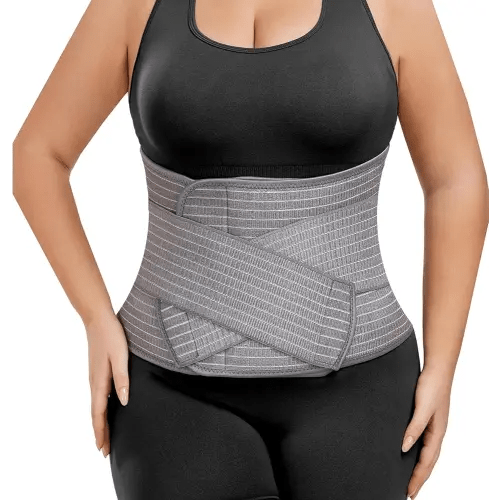 Abdominal Binder Post Surgery - Postpartum Belly Band Wrap | Post C Section Belly Binder Recovery Belt | Stomach Compression Hernia Belt For Men or Women After Pregnancy, Hysterectomy (Large/X-Large)