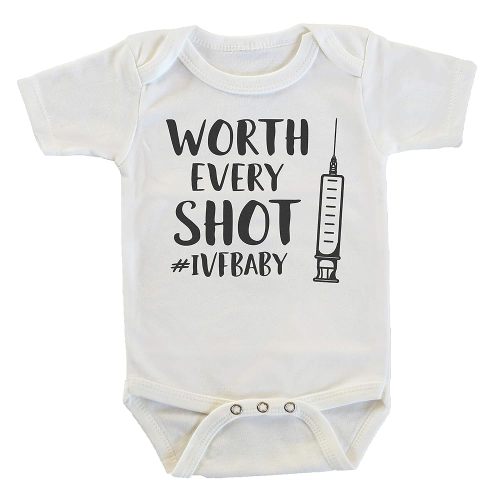 Witty and Bitty Worth Every Shot IVF Baby In Vitro Onesie/Bodysuit