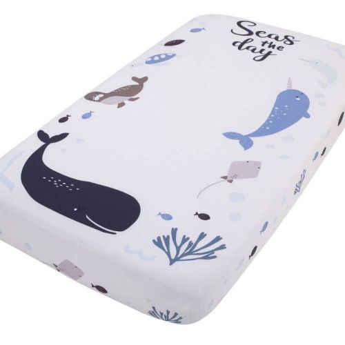 NoJo Seas The Day Photo-Op Crib Sheet: Microfiber, Standard Crib/Toddler, 200 Thread Count