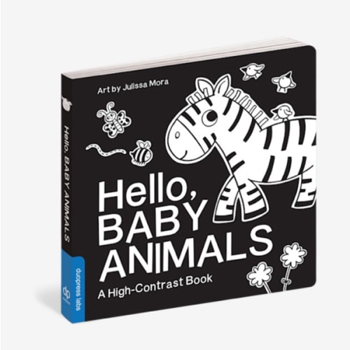 Hello, Baby Animals: A Black-and-White Board Book for Babies That Helps Visual Development (High-Contrast Books)