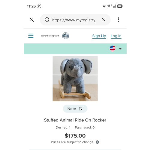 Stuffed Animal Ride On Rocker