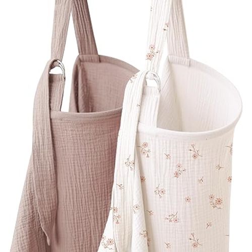 2 Pack Muslin Nursing Cover for Breastfeeding, Soft & Breathable 100% Cotton Breastfeeding Cover up
