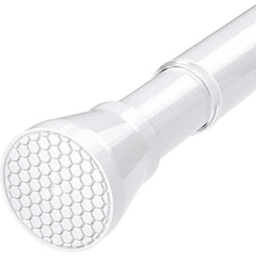 Tension Rod for Windows 28 to 48 Inch,Spring Curtain Rods No Drilling 7/8" Diameter White Tension Rods Adjustable Curtain Rods Expandable Pressure Spring Tension Rods for Closet, Doorway