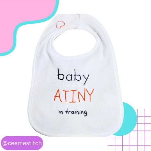 ATEEZ Hand Embroidered Baby Bib: K-Pop Fan Made Merch