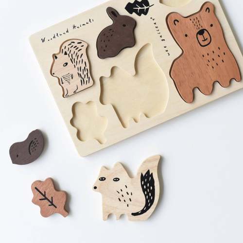 Wee Gallery Wooden Tray Puzzle - Woodland Animals 2nd Edition