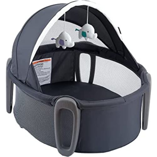 Pamo babe Portable Bassinet and Play Space On-The-Go Baby Dome with Toys and Canopy