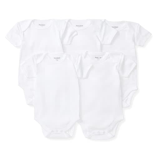 Burt's Bees Baby Bodysuits, Short Sleeve and Long Sleeve One-Pieces, 100% Organic Cotton