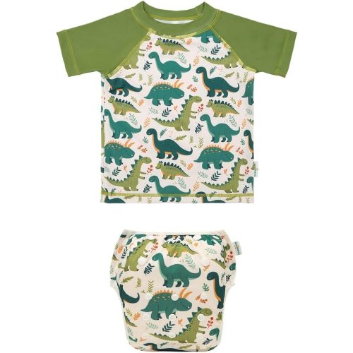 babygoal Baby Swimsuits with Reusable Swim Diaper 2 Piece Bathing Suit UPF 50 Sun Protection for Infant Toddler Boy Girl