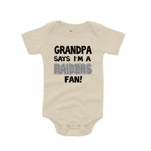 NanyCrafts Baby's Grandpa Says I'm a Raiders Fan Bodysuit