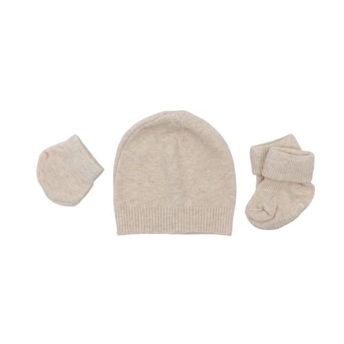 Bilbi 3 Piece Set Beanie Mittens And Socks Ntrl OSFA