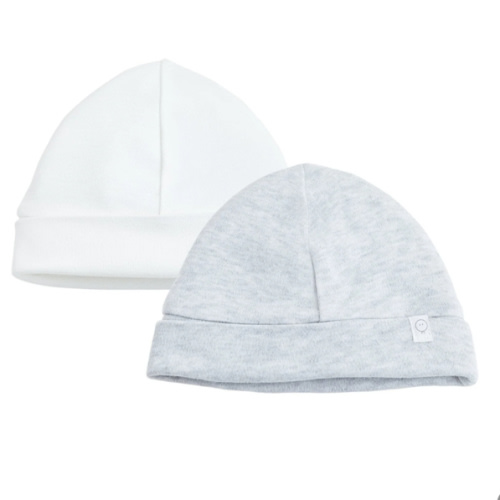 Hat 2 Pack White and Grey / 0-3months