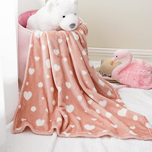 Lightweight Plush Flannel Baby Blanket Super Soft for Boys and Girls, Kids Floral Fleece Baby Blanket, Portable Bed Throws for Baby Crib and Toddler Bed, 30"x36"