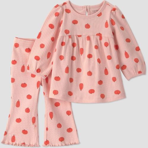Carter's Just One You® Baby Girls' 2pc Long Sleeve Tunic and Flare Pants Set - Pink Newborn