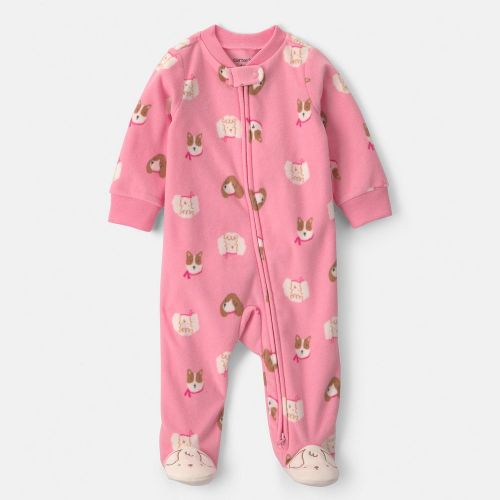 Baby Girl Carter's Fleece 2-Way Zip Sleep & Play Pajamas