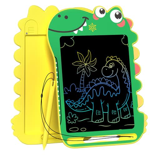BKM LCD Writing Tablet for Kids, Educational Toddler Toys, 8.5 inch | Colorful Doodle Board Drawing Tablet, Screen Lock & Erase Button, Dinosaur Toys for Ages 3-8, Birthday Gifts for Boys Girls