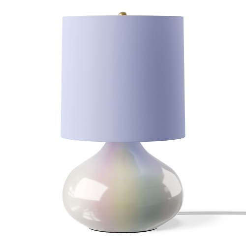Mainstays Kids 14" Iridescent Table Lamp with Aqua Shade