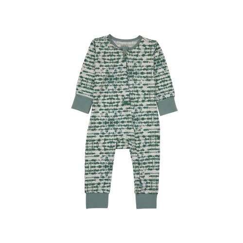 Hanes Pure Comfort Baby Long Sleeve Footless Sleep N' Play, Organic Cotton, Boys & Girls Green Print 9MTH