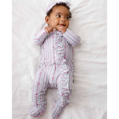 Josephine Ruffle Zip Footie