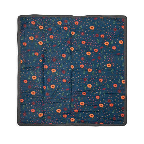 Little Unicorn – Midnight Poppy Indoor/Outdoor Blanket | Water Resistant | Wipeable Material | Machine Washable