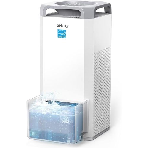 Afloia Humidifier for Bedroom Large Room - Mist Free Evaporative 2 in 1 Humidifier and Air Purifier in One Combo for Home with Top Fill 5L Tank/Humidity&Air Quality Sensor/2-24H Timer