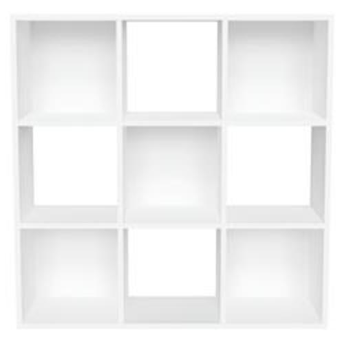 Dakota™ 36-3/4"W x 36-3/4"H x 11-3/8"D White 9-Cube Storage Organizer