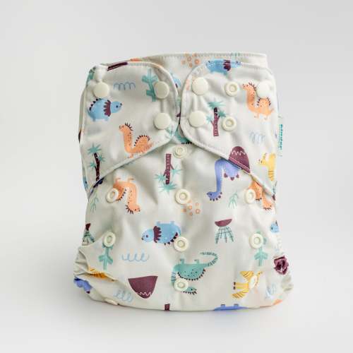 Doodled Dinos - Essential Pocket Diaper - Dinosaurs - One Size