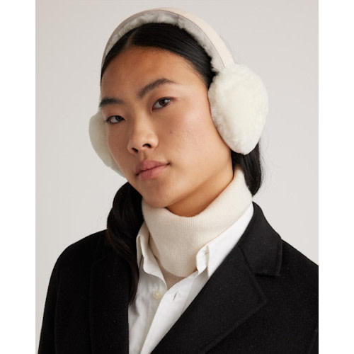 100% Australian Shearling Earmuffs in Ivory