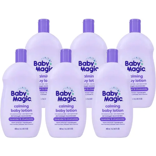 Baby Magic Calming Lotion | Helps Comfort and Relax Before Bedtime | Lavender & Chamomile | 16.5 fl oz. (6 Pack)