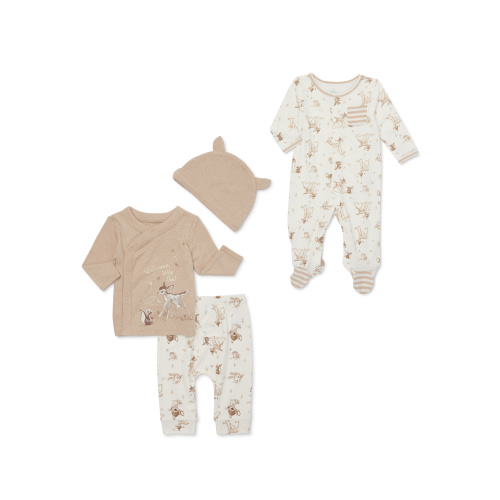 Disney Baby Wishes + Dreams Layette Bambi Shower Gift Set, 4-Piece, Sizes NB-3/6M