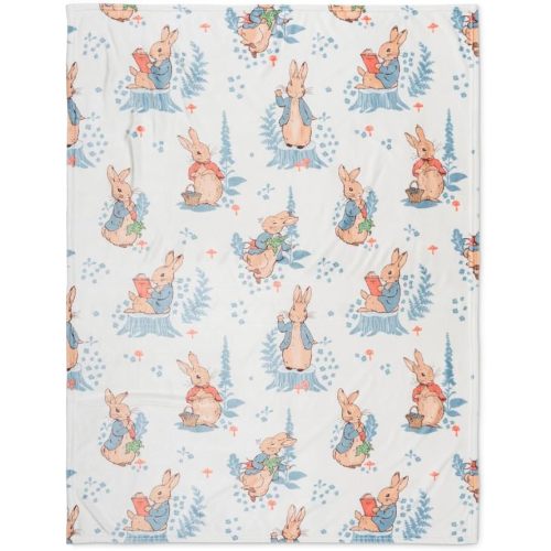 Franco Peter Rabbit Book Kids Bedding Super Soft Cozy Throw, 46 in x 60 in, (Officially Licensed Product)