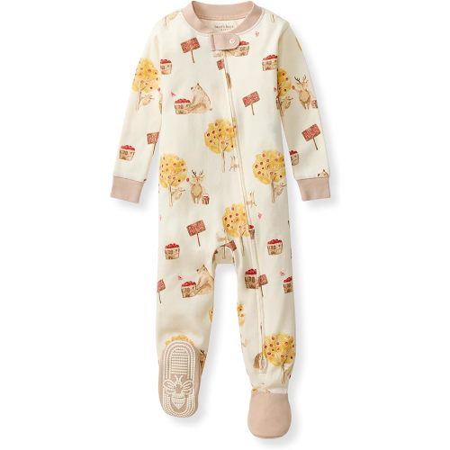 Burt's Bees Baby baby-boys Sleeper Pjs, 100% Organic Cotton, One-piece Footie, Zip Up Jumpsuit, Snug Fit Pajamas