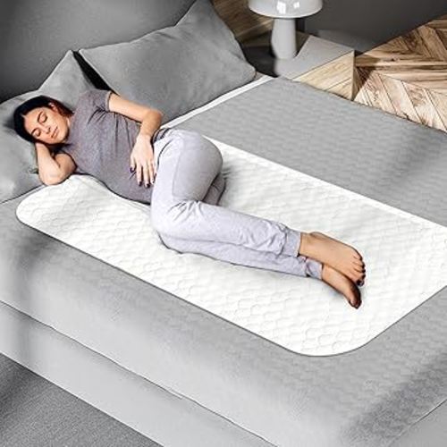 Premium Quality Bed Pad, Quilted, Waterproof, and Washable, 34" x 52" Underpad Sheet Protector for Children or Adults with Incontinence (2-Pack)