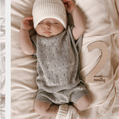 Luna + Luca Pointelle Set - Heather Gray