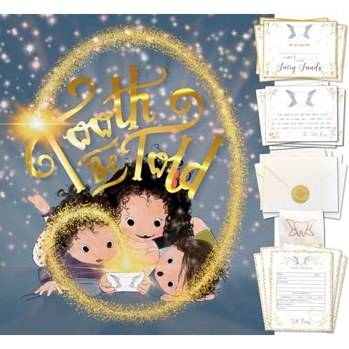 Tooth Fairy Letter Kit & Tooth Fairy Book for Boys and Girls | Tooth Fairy Gift | Tooth Book & Tooth Fairy Kit W/Tooth Receipts, Tooth Fairy Letters & More | 6x9 Softcover