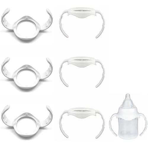 6Pack Baby Bottle Handles for Evenflo Wide Neck 5oz/6oz/9oz Baby Bottle, Ergonomic Non Slip Grip Easy Changing (Only Fit Evenflo Wide Neck Bottle)