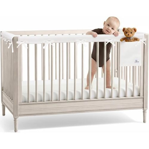 CHIPCHIP 3-Pack Mesh Fabric Covers for Crib Top Rail Only