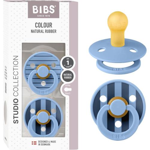 Bibs - Studio Colour Pacifier - Sky Blue Mix - Size 1 - 2pcs