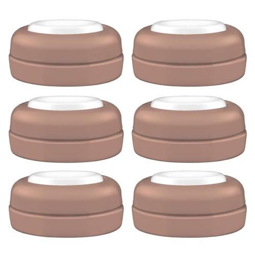 Maymom Screw Lids Aka Travel Caps with Rewritable Sealing Disc Compatible with Avent, Maymom Wide Mouth Bottles; Cap Replace Avent Natural Bottle Sealing Ring and Sealing Disc, 6pcs. (Brown)