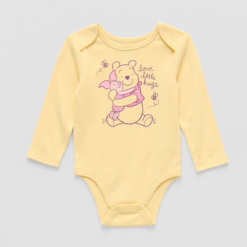 Disney Baby Girls Winnie The Pooh Crew Neck Long Sleeve Bodysuit