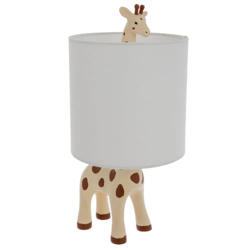 Hobby Lobby Giraffe Shaped Lamp, White Shade, 17" H x 8" W | Resin Base, Nursery, Kids Room