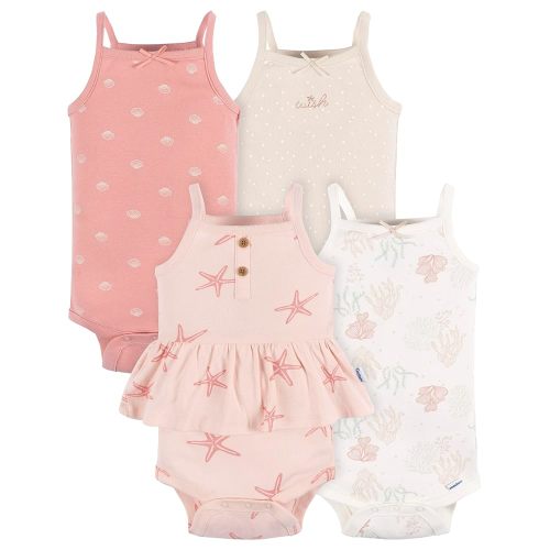 Amazon.com: Gerber Baby Girls' Multi-pack Sleeveless Onesies Bodysuit, Pink Flamingo, 3-6M: Clothing, Shoes & Jewelry