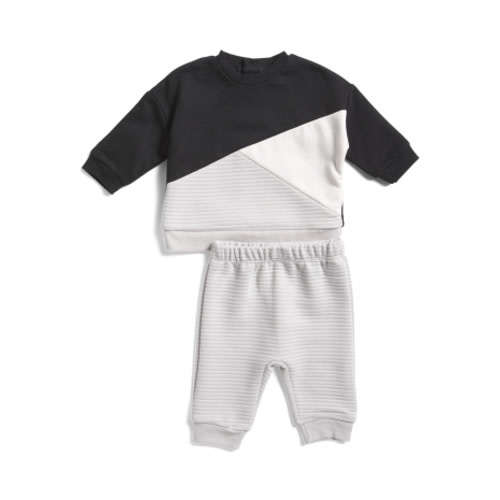 Infant Boys 2pc Quilted Sweatshirt And Joggers Set | Baby Boys (0-24m) | Marshalls