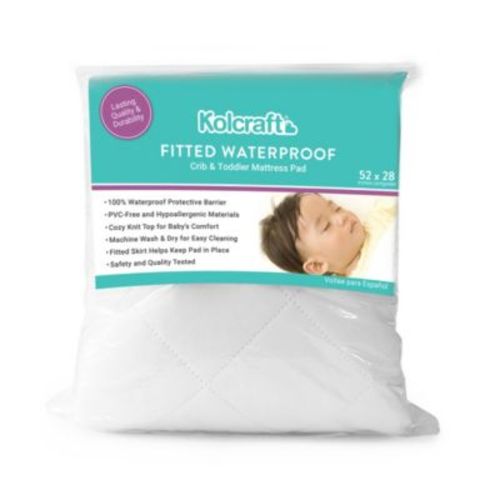 Fitted Waterproof Crib and Toddler Mattress Pad